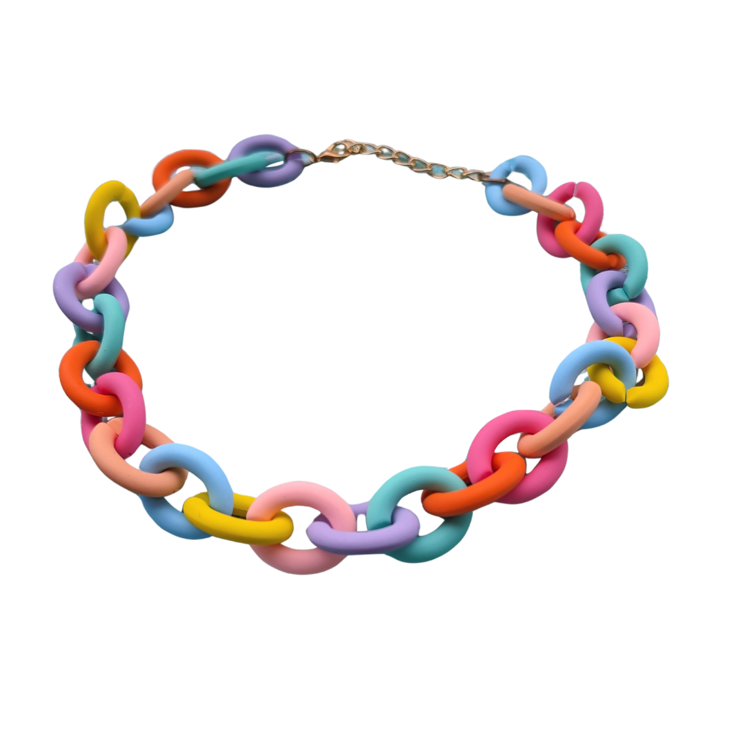 Pastel Chunky Chain Necklace