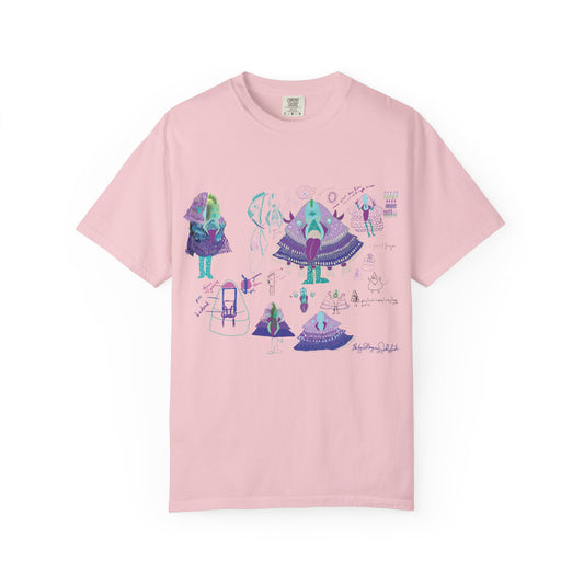 Baby Stingray Jellyfish Blueprint T-shirt