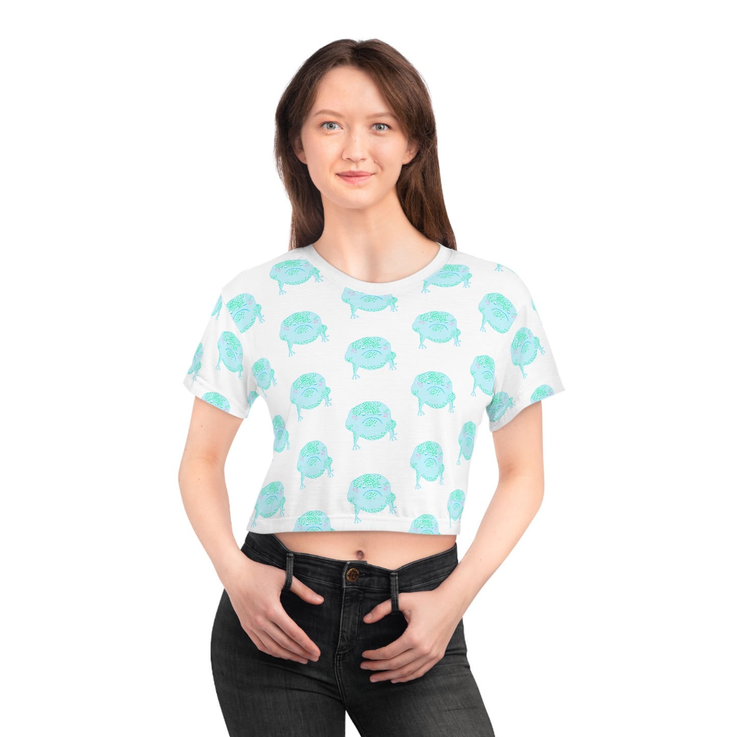 Grumpy Frog Crop Tee