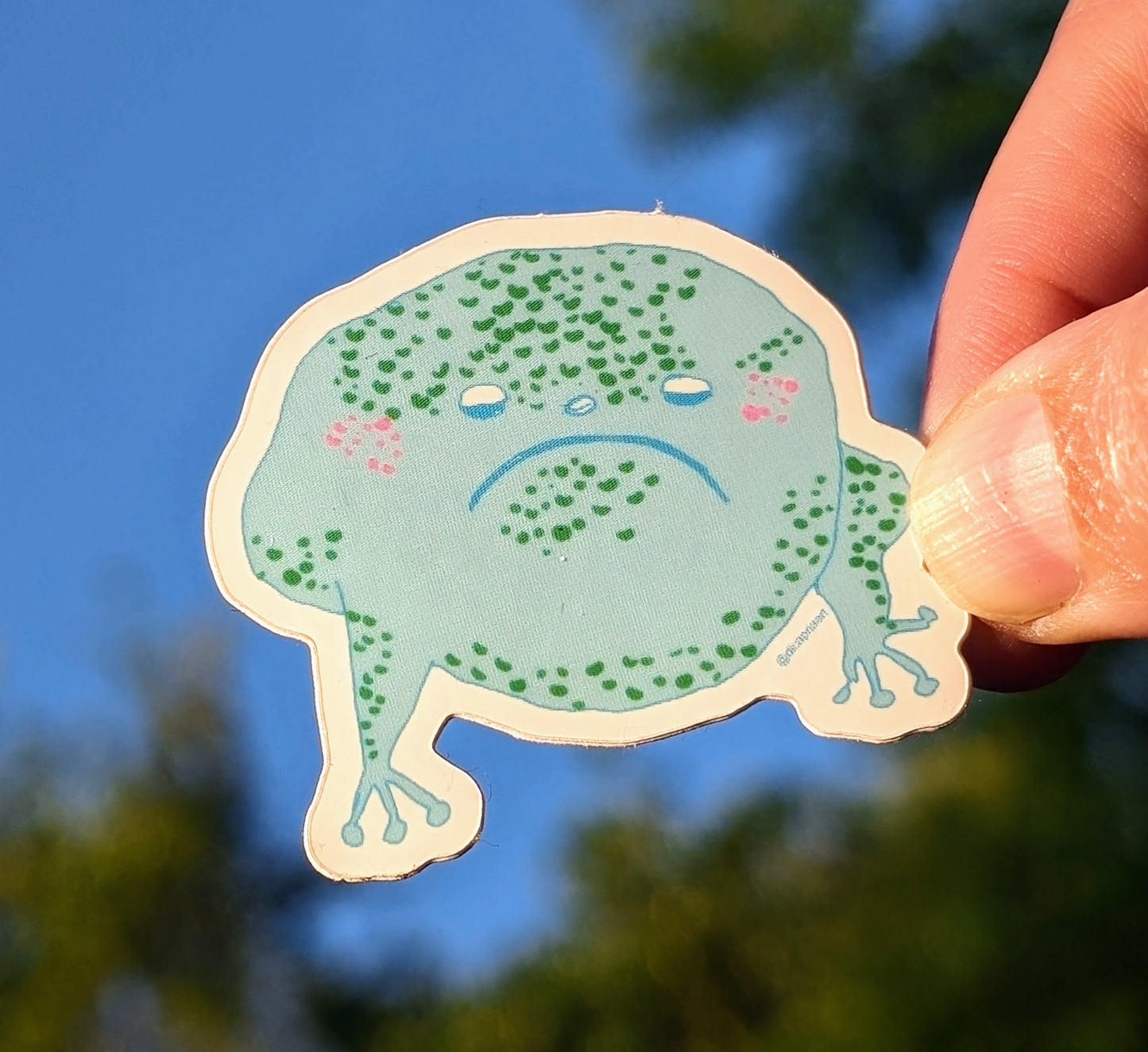 Grumpy Frog Sticker