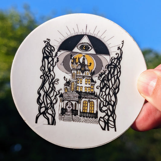 Haunted House Sticker