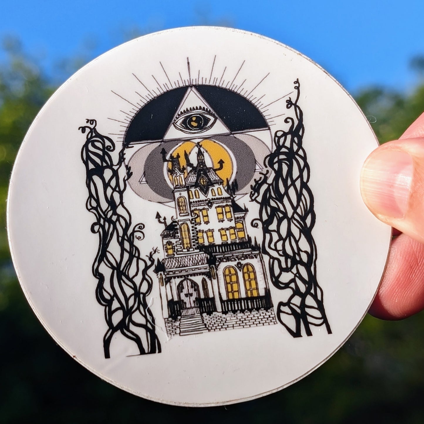 Haunted House Sticker