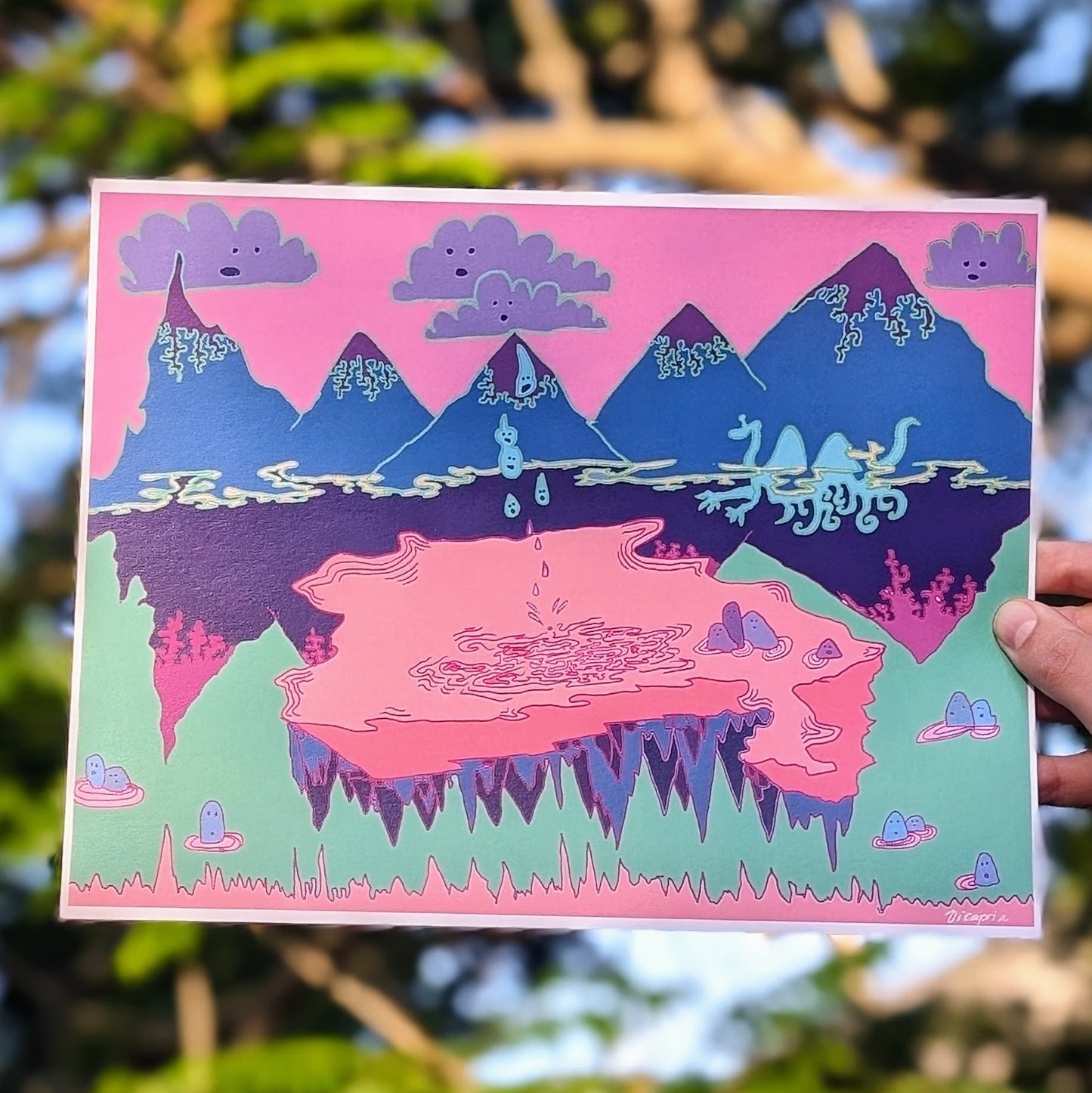 Lochness Gumdrop Lake Art Print