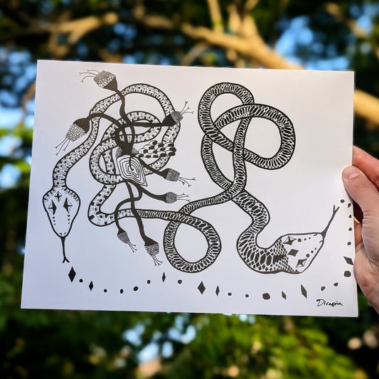 Snek y Snek Art Print