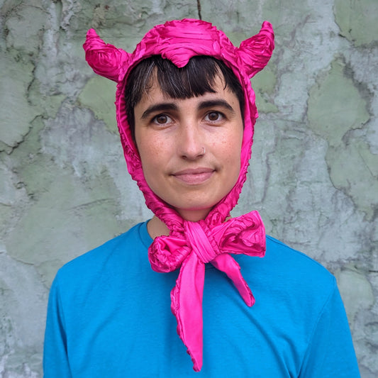 Pink Rosette Devil Bonnet