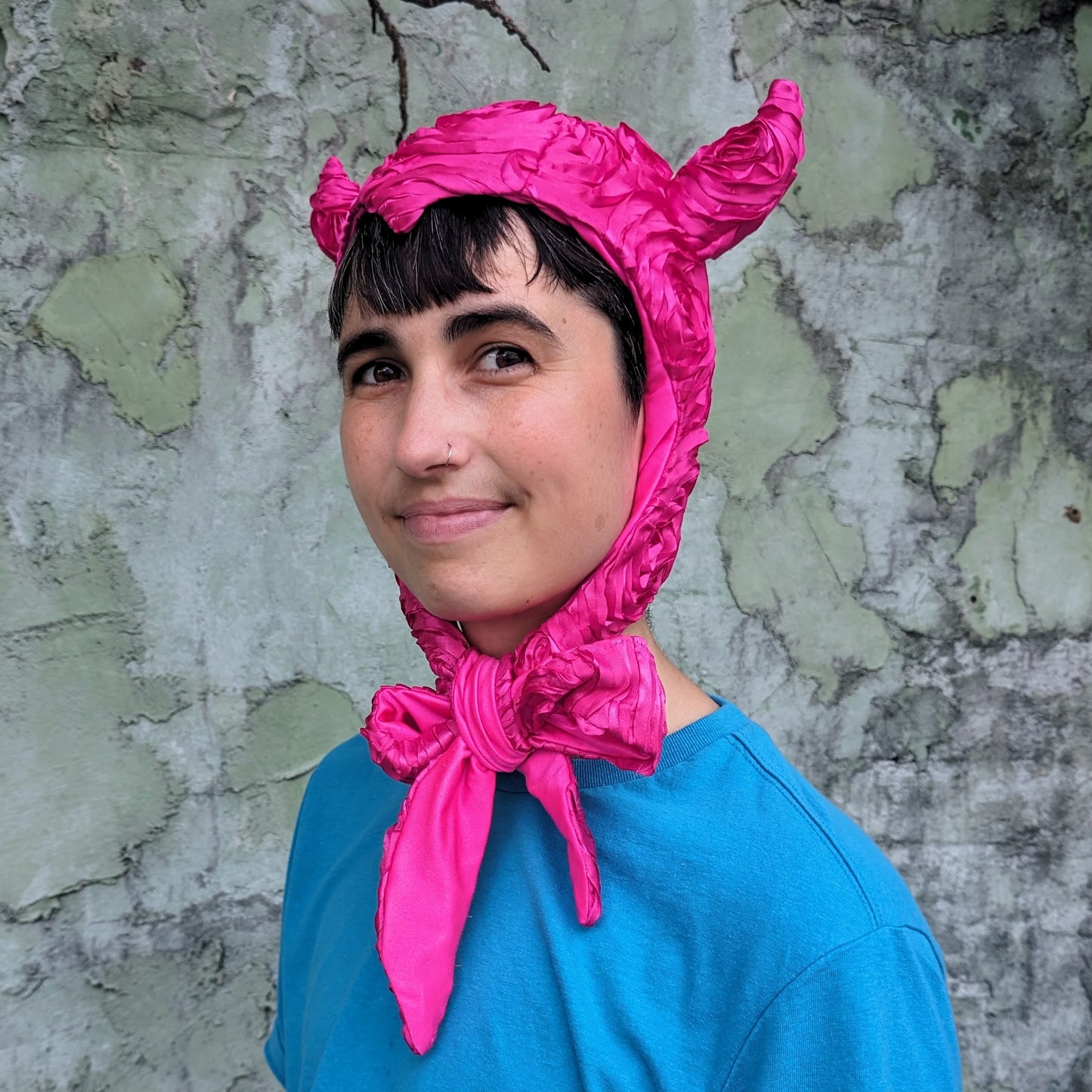 Pink Rosette Devil Bonnet